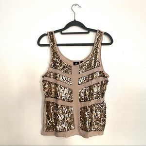 Rock & Republic edgy glam sequin tank
